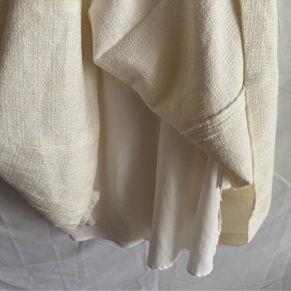 Nanette Lepore Cream Sleeveless Button Detail Pleated Fit & Flare Dress Size 12 - Picture 11 of 12